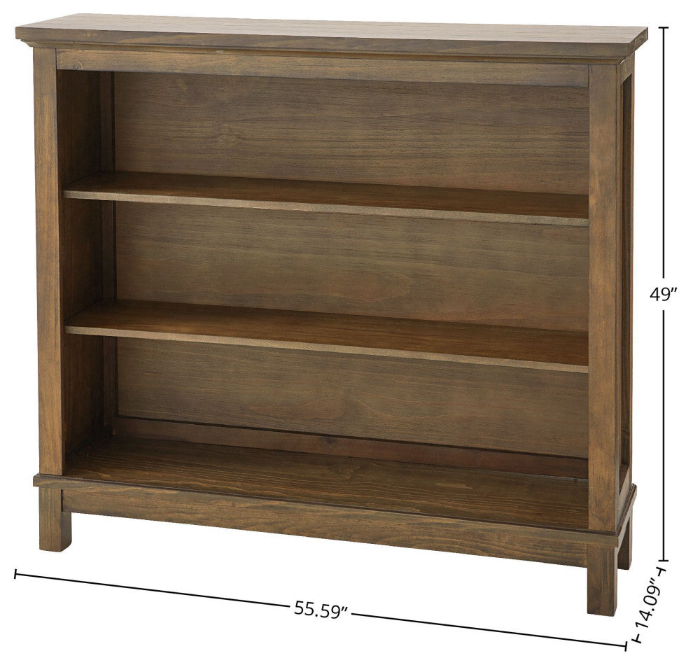 Westfield 49"H Wood Bookcase, Harvest Brown