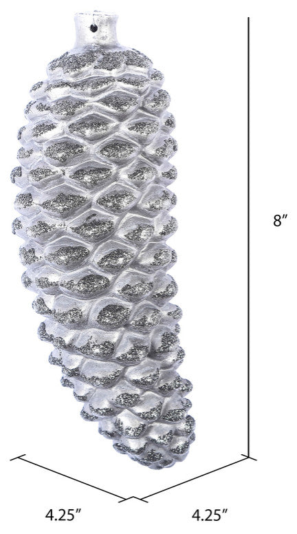 Vickerman Mc194784 8" Gunmetal Antique Pinecone Christmas Ornamet