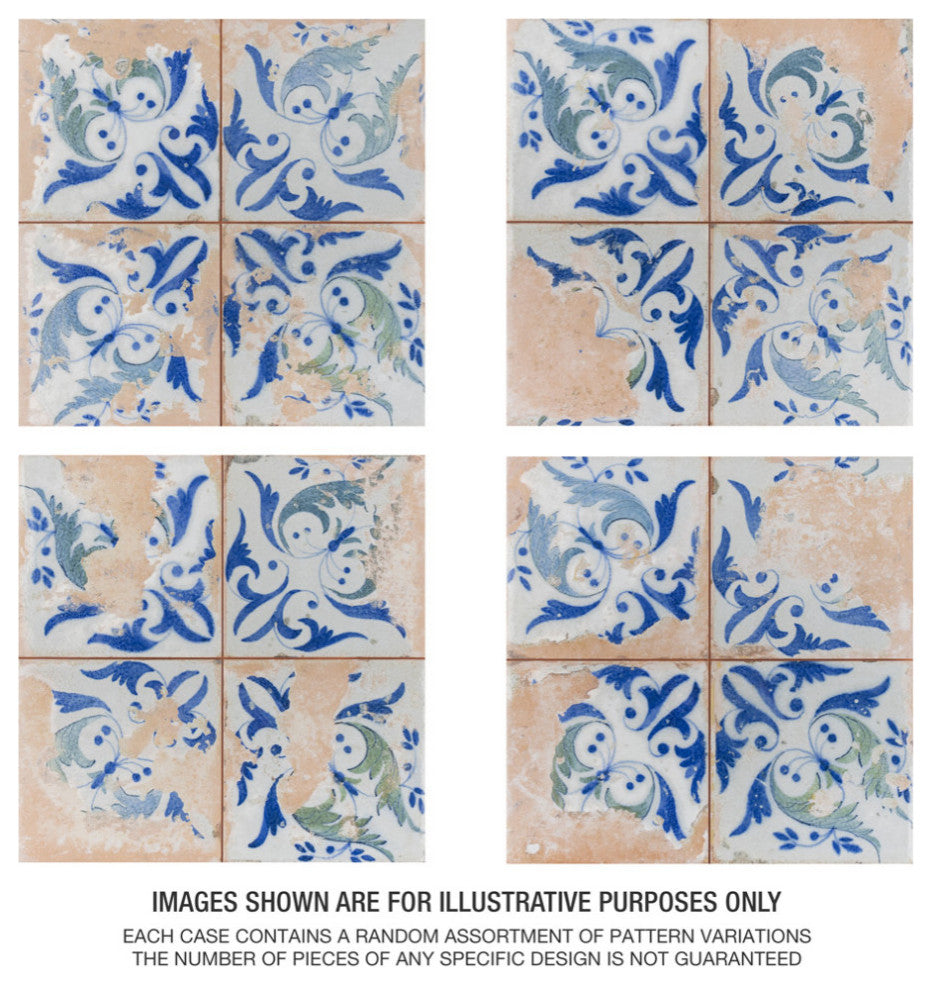 Kings Luxe Heritage Leaves Ceramic Floor and Wall Tile