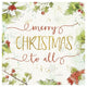 "Christmas Sentiments IV" Digital Paper Print by Katie Pertiet, 42"x42"