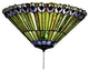 Meyda lighting 27438 17"W Tiffany Jeweled Peacock Flushmount