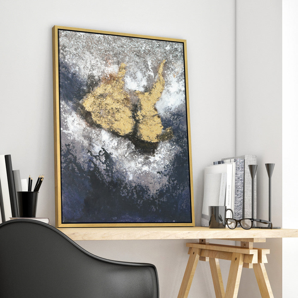 Nourishment Textured Metallic Hand Painted Framed Wall Art by Martin Edwards