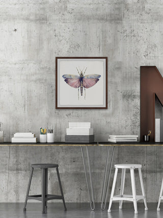 "Pink and Blue Wings" Framed Painting Print, 18"x18"