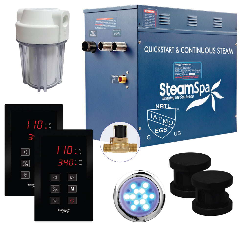 SteamSpa Royal 10.5 KW QuickStart Acu-Steam Bath Generator Package