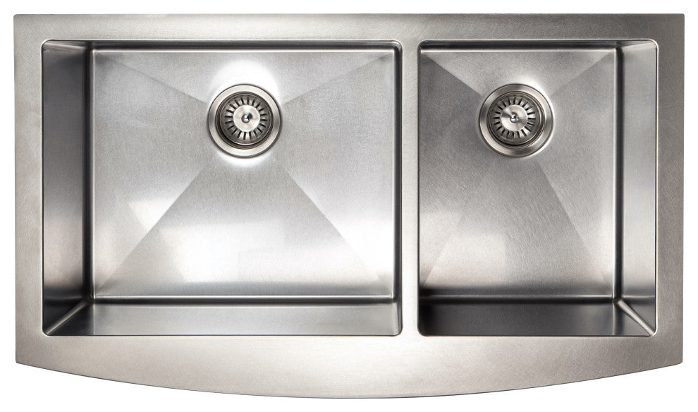 36" Courchevel Double Bowl Fingerprint Resistant Stainless Steel Kitchen Sink
