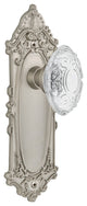 Victorian Plate Double Dummy Crystal Victorian Knob, Satin Nickel, VICCVI
