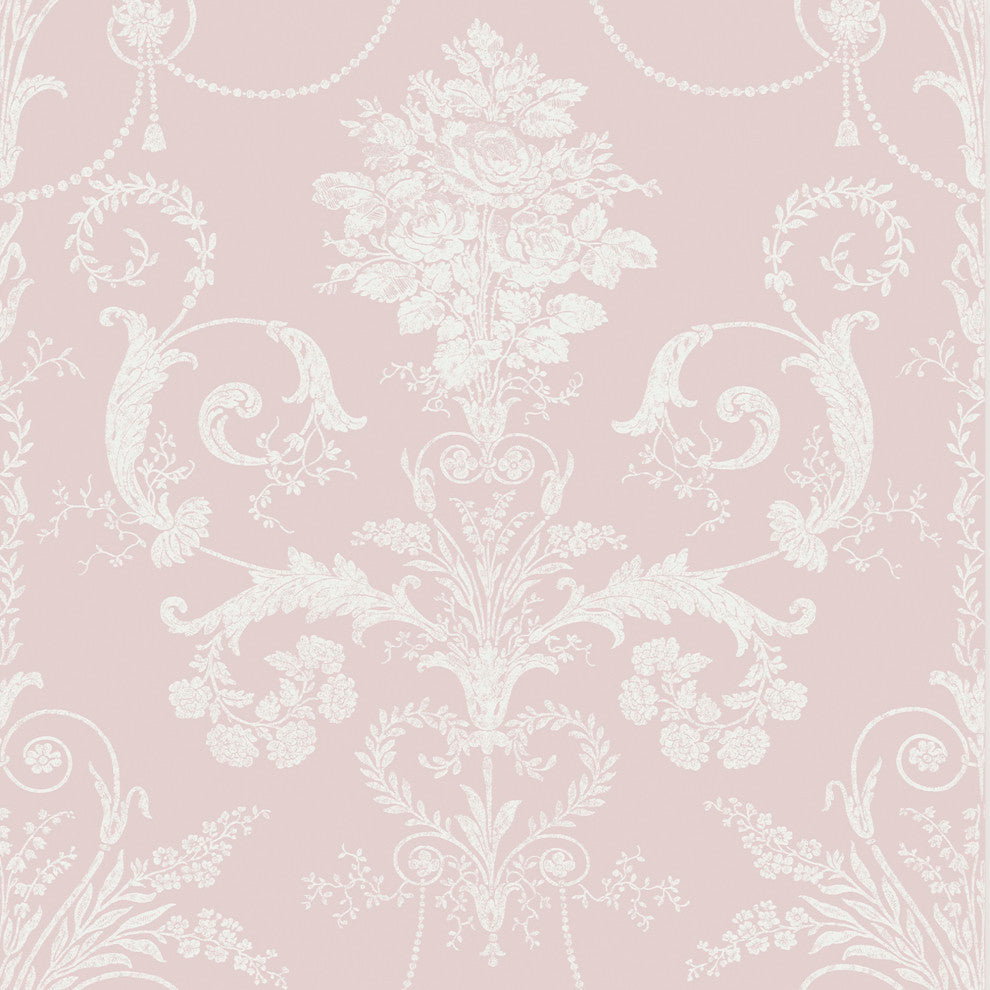Laura Ashley Josette Wallpaper, Amethyst