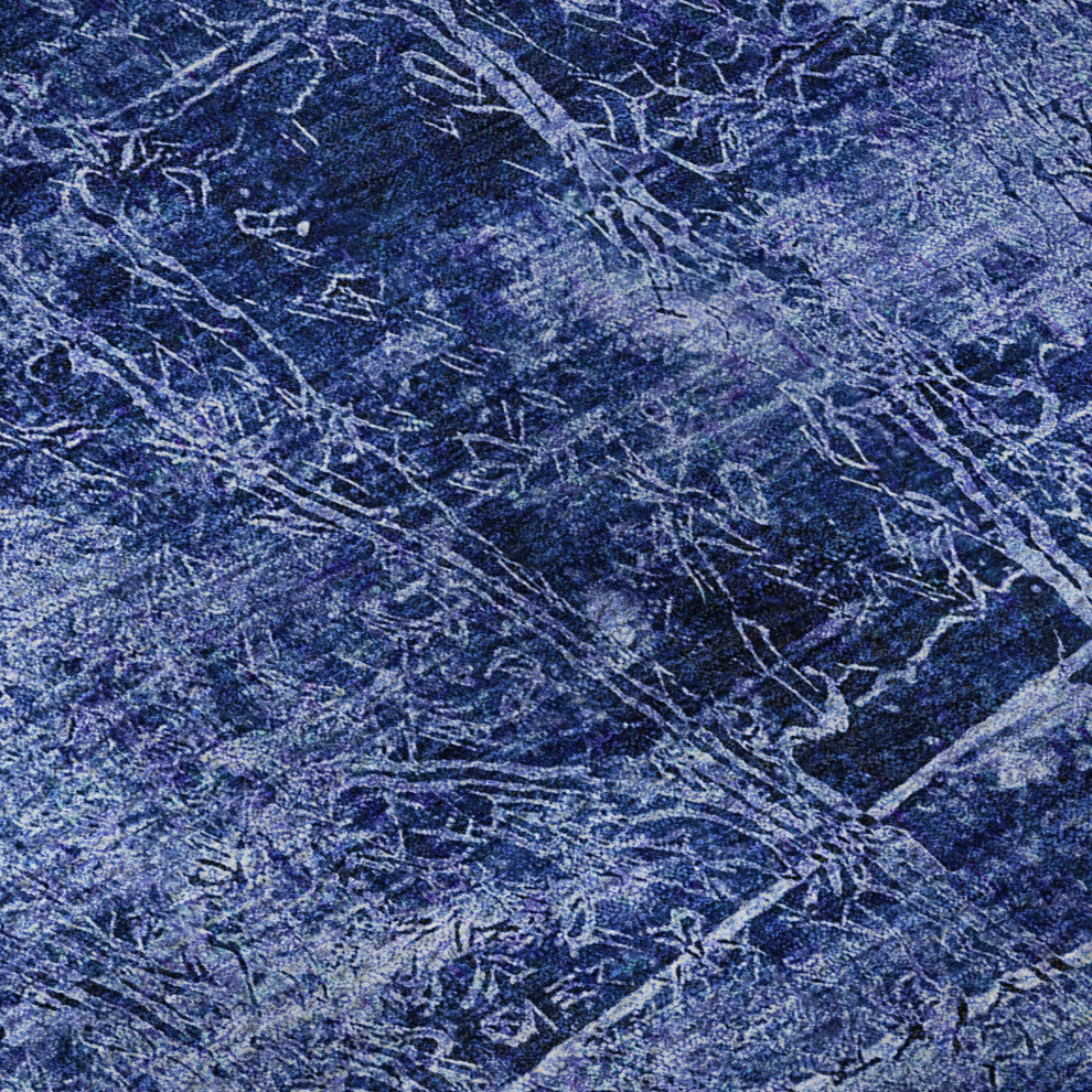 Premium Machine Washable Mayfield AMF559 Navy 8' x 10' Rug