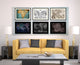 France Vivid Sepia Map Print On Canvas With Black Custom Frame, 16" X 21"