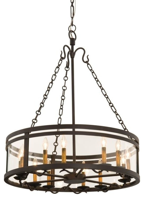 Kalco 5797BZ 12 Light Chandelier Morris Bronze
