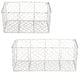 DII Wall Mount Chicken Wire Basket(Set of 2) Antique White S/M
