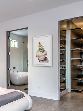 "Potted Poppies" Framed Print by Rachel Byler