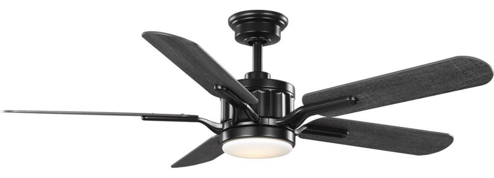 Claret 5-Blade Reversible Distressed Ebony/Gray Wood 56" LED Ceiling Fan