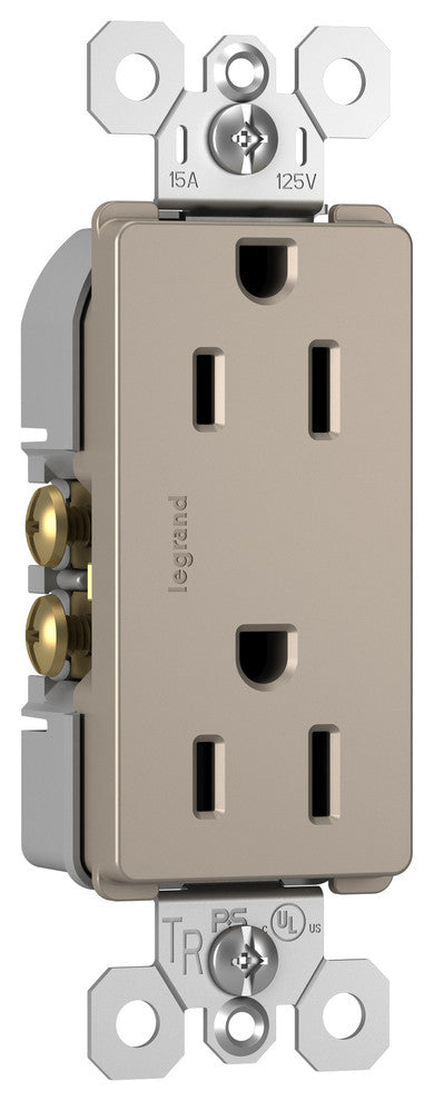 Tamper-Resistant Receptacle, Nickel
