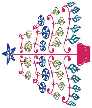 Beach Tree Decorative Holiday Geometric Print Bath Towel, Pink