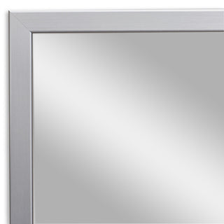 Ellis Framed Wall Mirror, Silver, 28"x60"