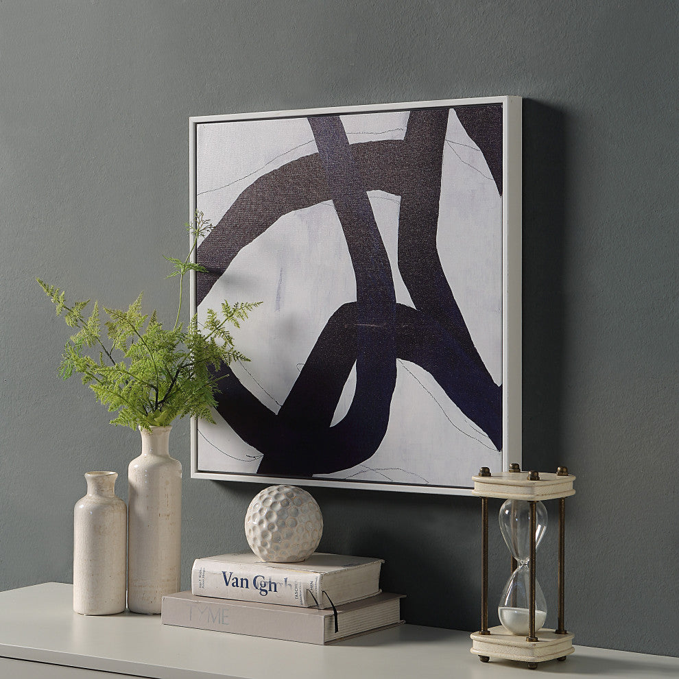 Set of 2 Abstract Wall Art, Blue
