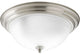 Progress Lighting 3-Light Close-To-Ceiling Etched Glass Bowl, Brushed Nickel