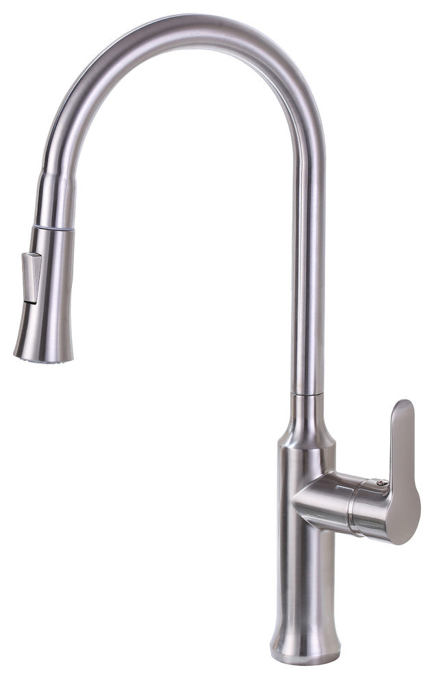Vanity Art Pull Out Kitchen Faucet, Brushed Nickel