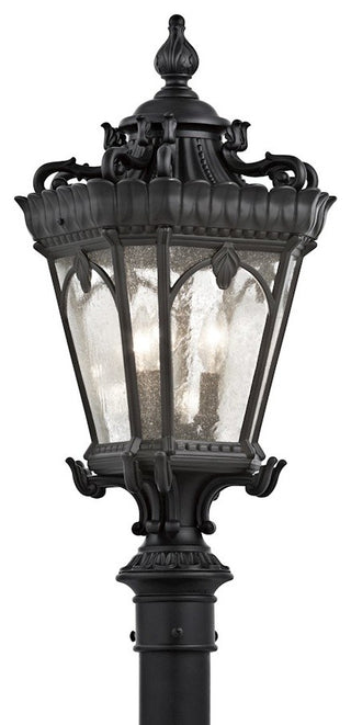 Outdoor Post Mount 3-Light, Textured Black
