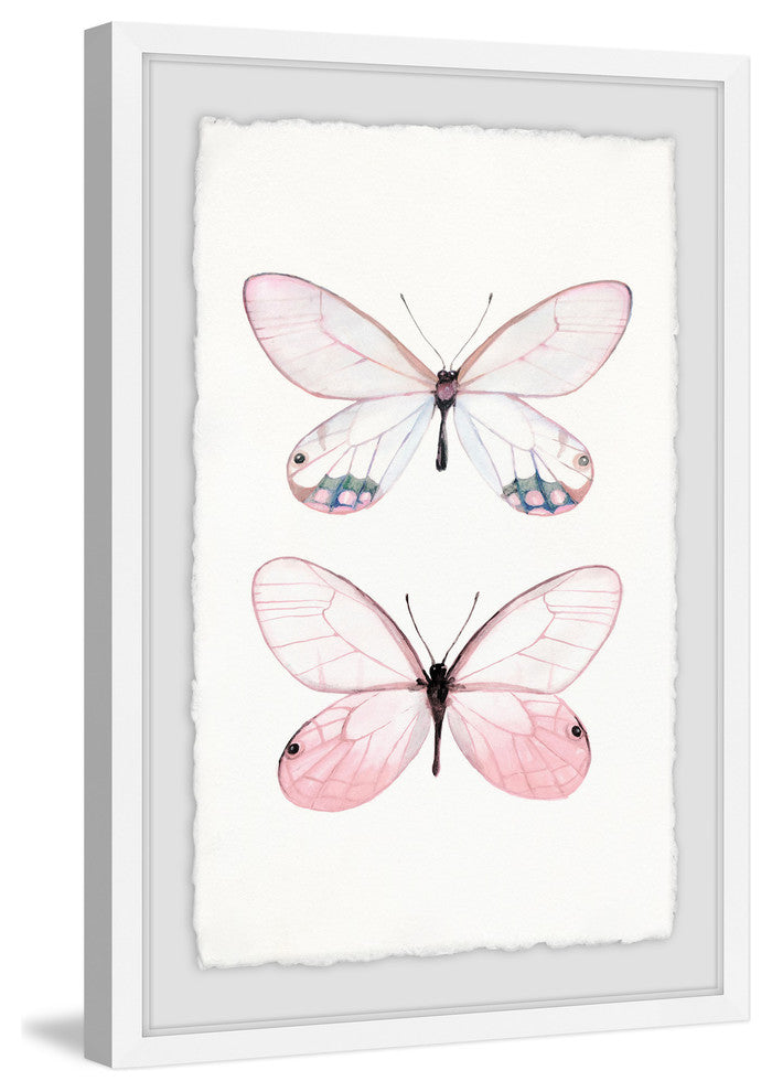 "Pink Pair" Framed Painting Print, 16"x24"