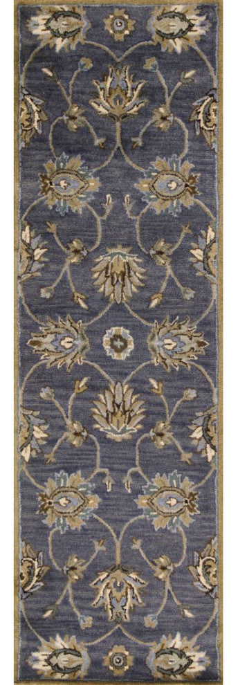 KAS Syriana 6024 Midnight Kashan Area Rug, 2'3"x7'6" Runner