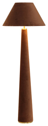 Graham Velvet Floor Lamp, Chocolate Brown