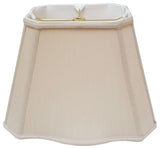 Fancy Bottom Rectangle Basic Lampshade, Beige, 13.25"