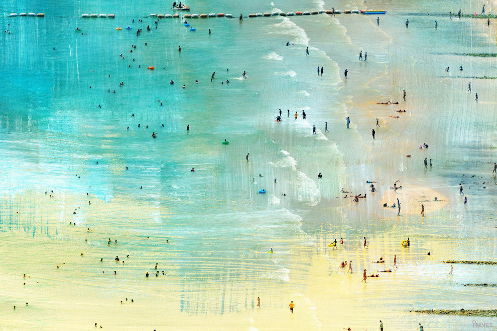"Specks In The Water" Painting Print on Wrapped Canvas, 36"x24"