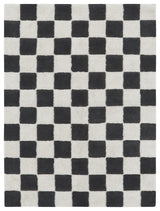 Washable Rug Kitchen Tiles Dark Grey, 5' 7" X  8'