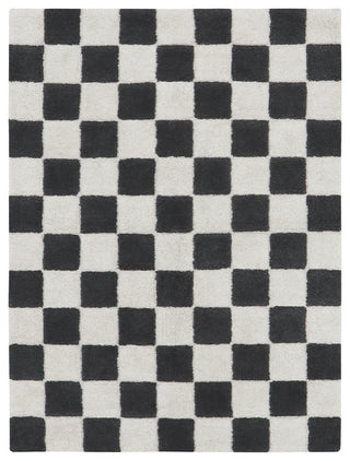 Washable Rug Kitchen Tiles Dark Grey, 5' 7" X  8'