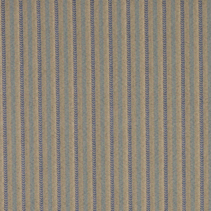 Beige And Blue Striped Heavy Duty Crypton Fabric By The Yard