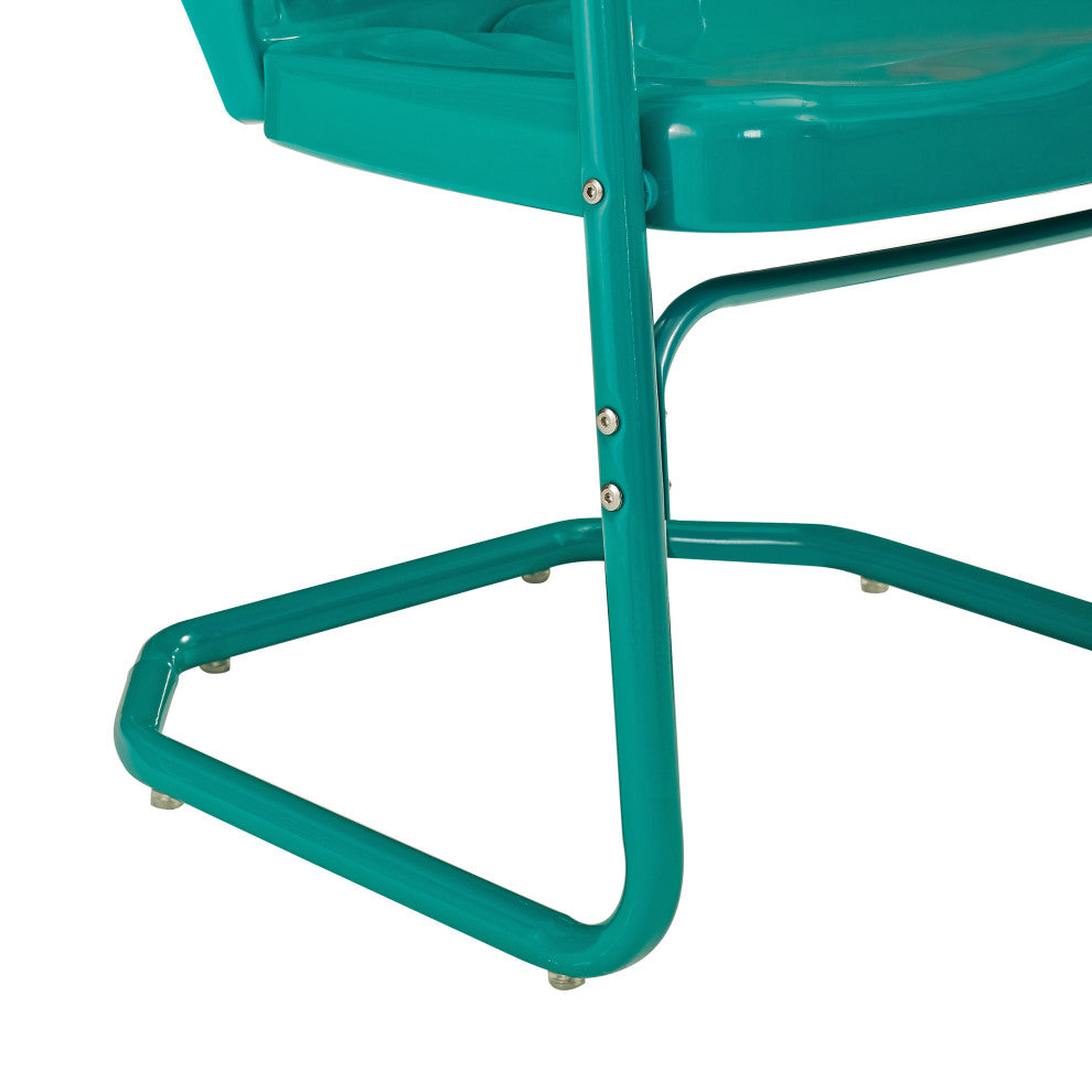 Ridgeland 3-Piece Outdoor Bistro Set, Turquoise Gloss