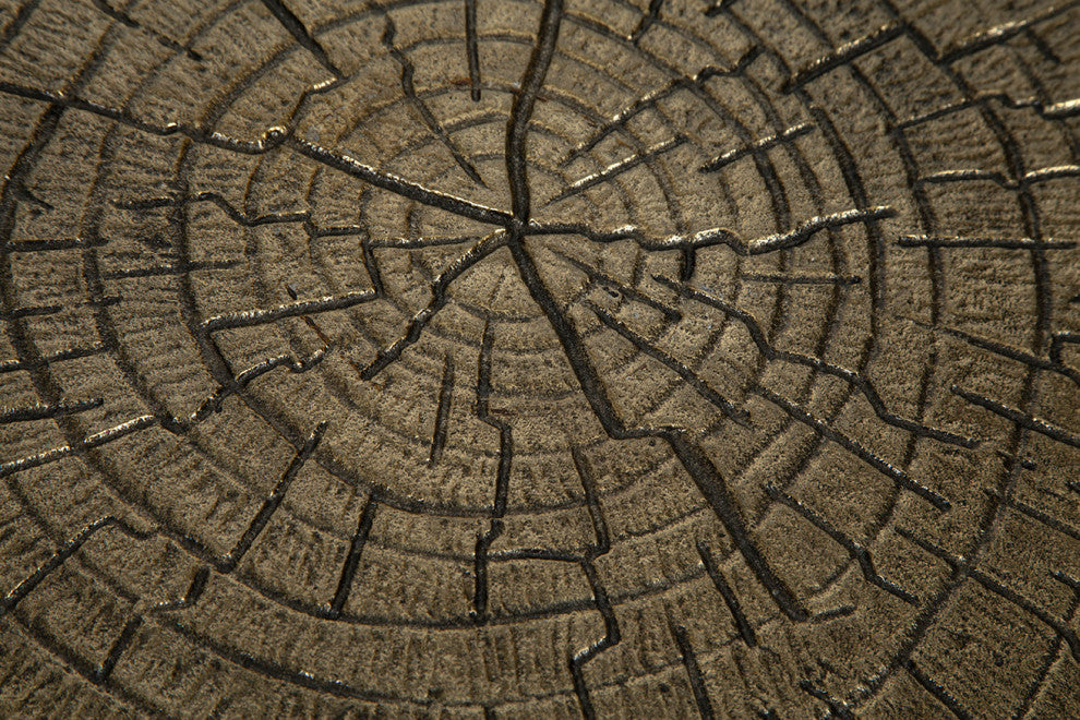 Twigs Aluminum End Table, Deep Gray