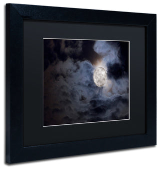 Jason Shaffer 'Supermoon ' Matted Framed Art, Black Frame, Black Mat, 14x11