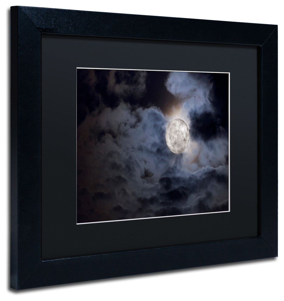 Jason Shaffer 'Supermoon ' Matted Framed Art, Black Frame, Black Mat, 14x11