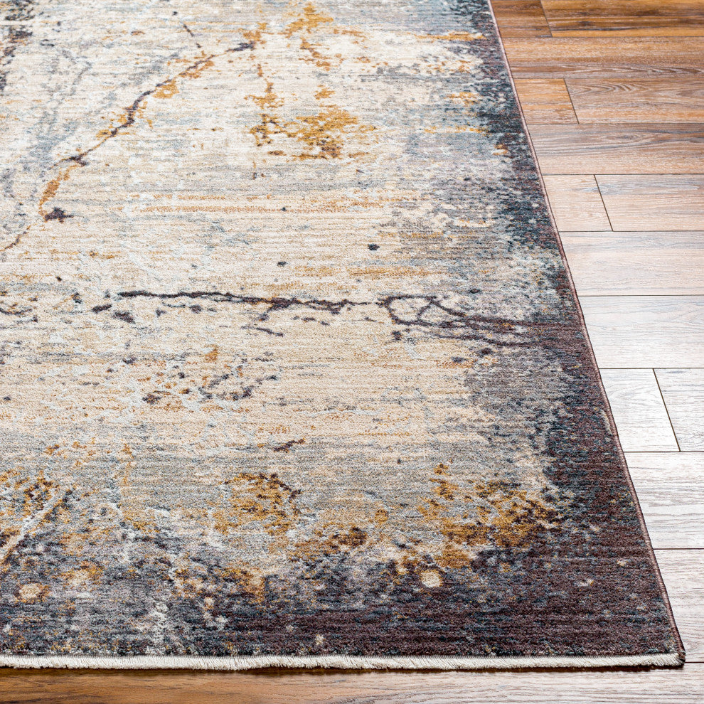 Surya Aida AAD-2302 Machine Woven Area Rug, Beige, 8'10" x 13'