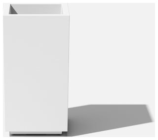 Veradek Block Series Pedestal Planter, White, Short