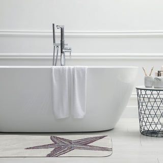 24" x 17" Large Starfish Bathmat, Dusty Purple