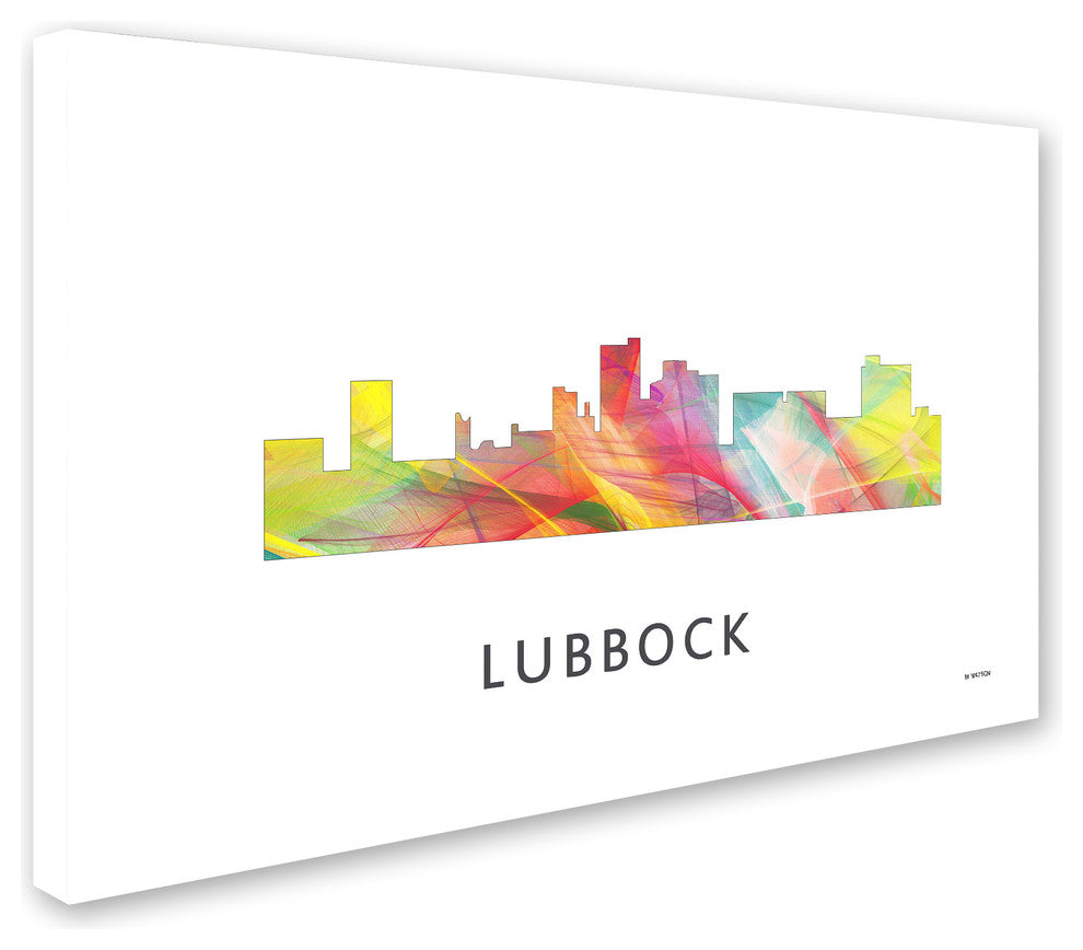 ''Lubbock Texas Skyline Wb-1'' Canvas Art, 32x22