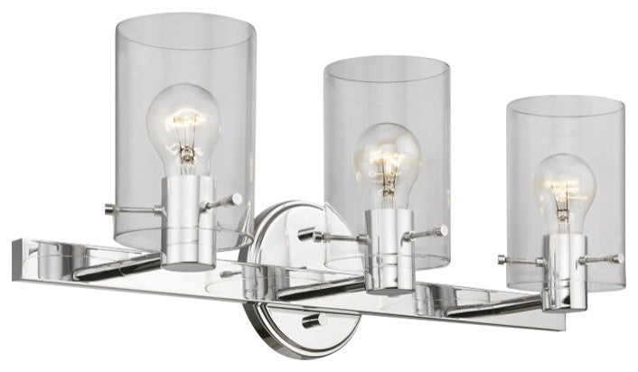 Munich 3 Light Polished Chrome Vanity Sconce