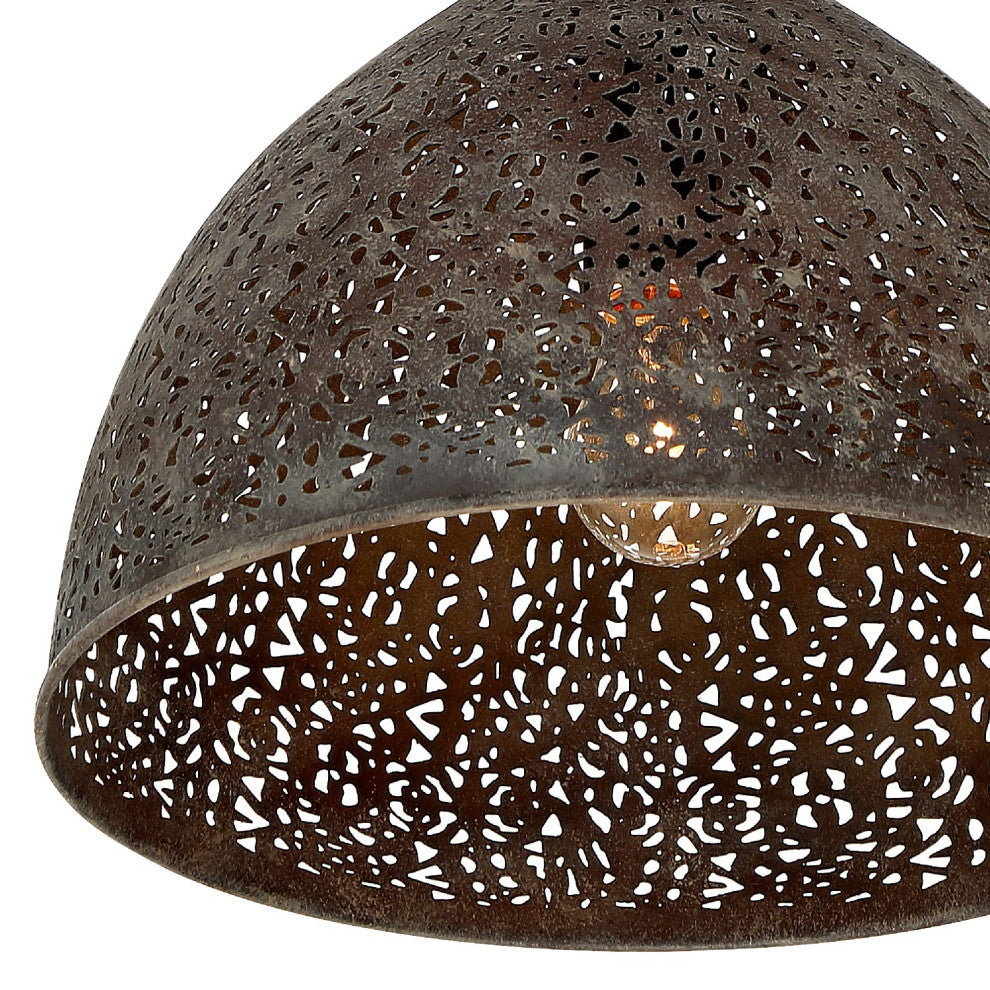 Jasmine 1 Light Forged Bronze Pendant