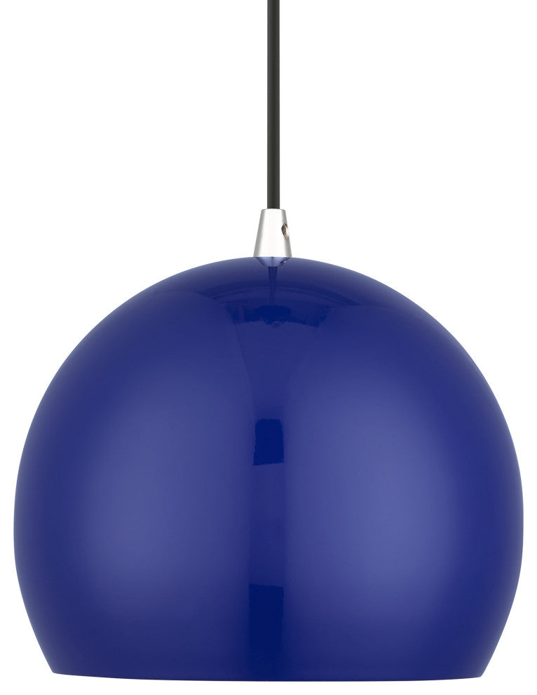 Piedmont 1-Light Shiny Cobalt Blue Globe Pendant