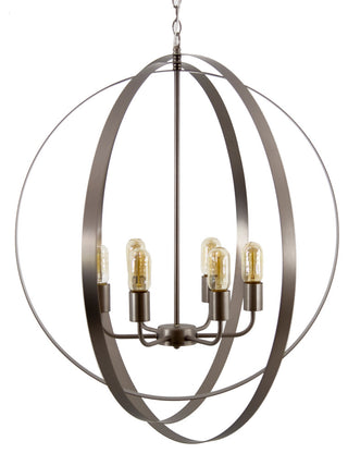 Tira 6-Light Orb Chandelier, Satin Nickel