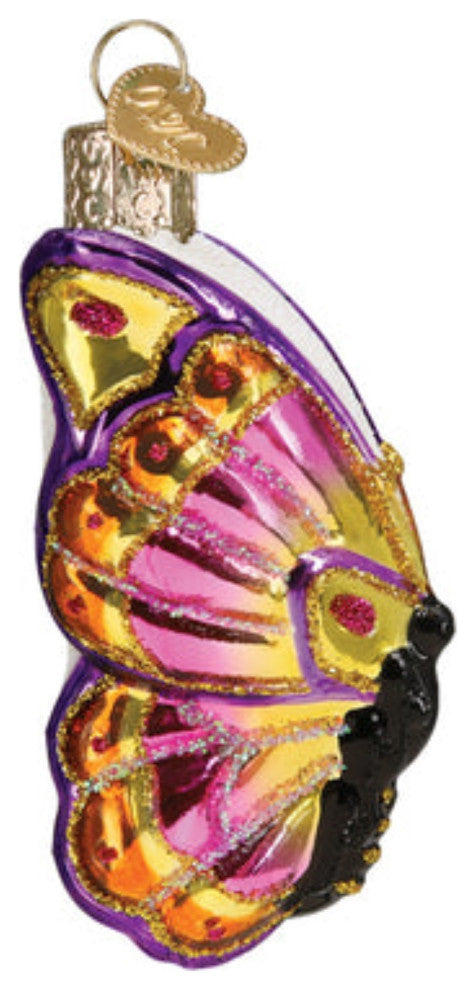 Old World Christmas Bright Butterfly Blown Glass Holiday Ornament For Tree