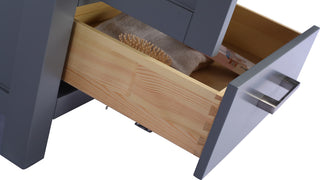 Wilson Vanity, Gray, 24", White Quartz