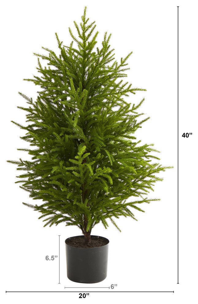 40" Norfolk Island Pine Natural Look Artificial Tree