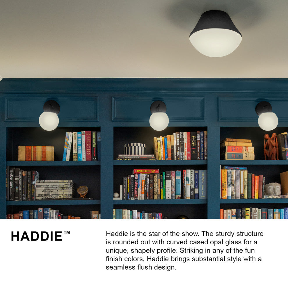 Lark Haddie 11" Flush Mount Ceiling Light, Lacquered Brass
