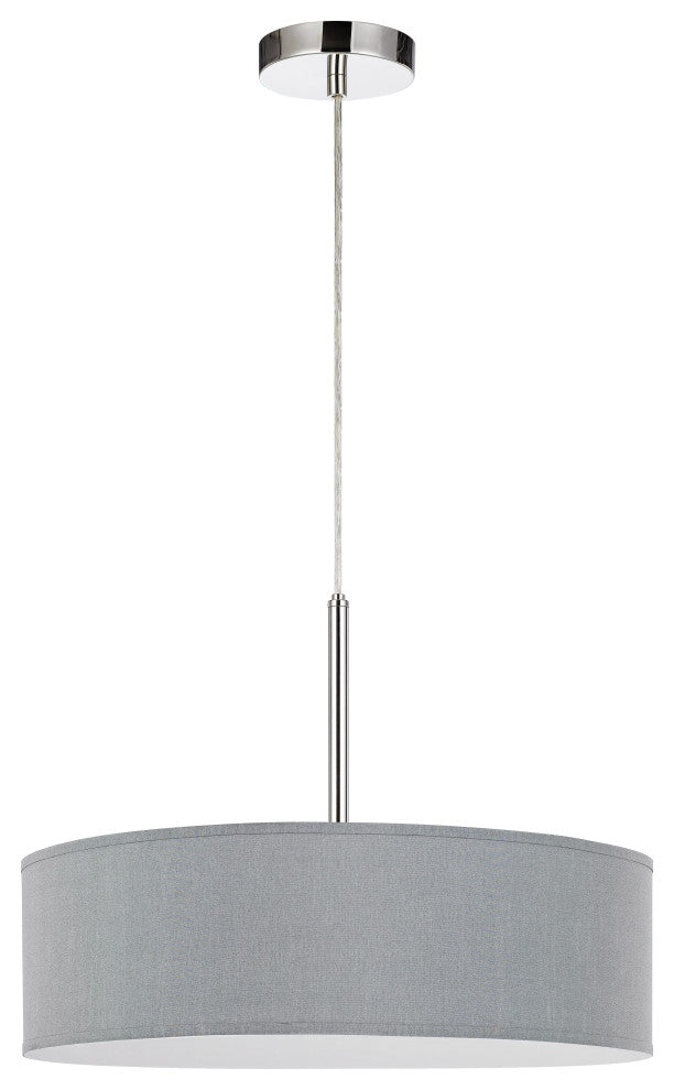 Metal/Fabric LED Pendant, Fx-3731-Gr