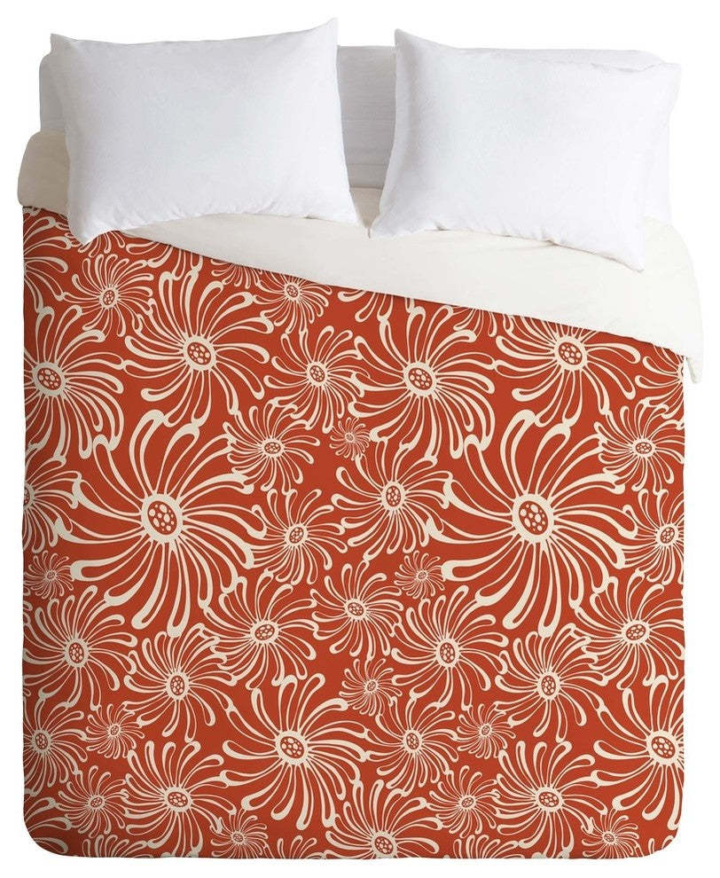 Deny Designs Heather Dutton Bursting Bloom Spice Duvet Cover - Lightweight